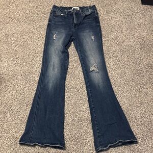 Vervet Stylish Distressed Flare Jeans